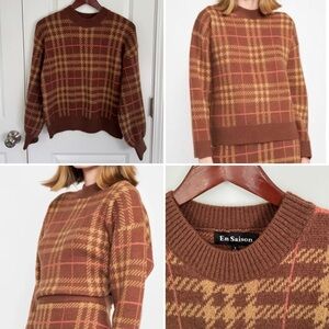 En Saison Brontë Plaid Sweater